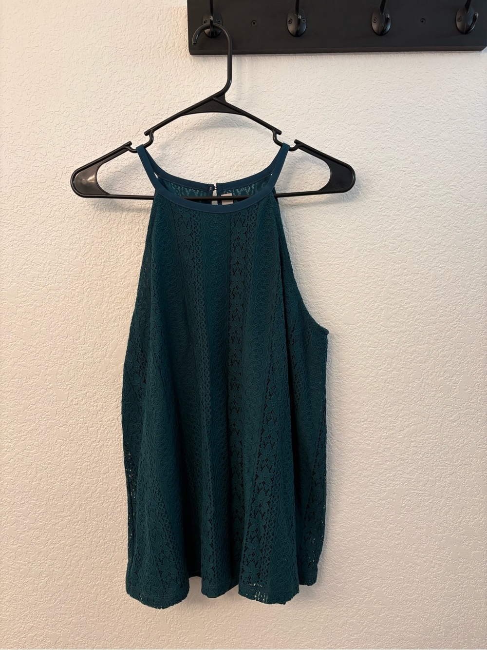 LOFT Teal Lace Halter Tank